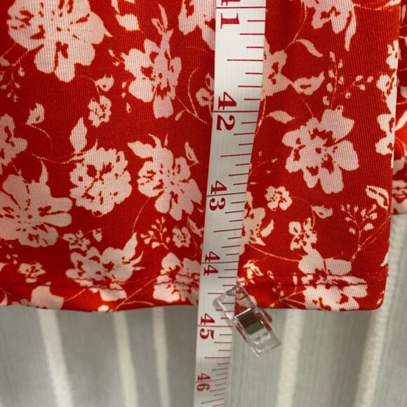 ASOS Strapless Orange/Red and White Floral Maxi Dress size 6 - Picture 6 of 10